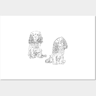 Cavalier King Charles Spaniel - Ruby and Blenheim Posters and Art